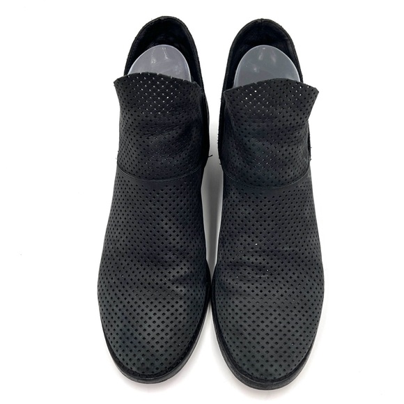 Eileen Fisher Leaf 2 Black Nubuck Leather Ankle Boots Size 8 - Picture 3 of 10